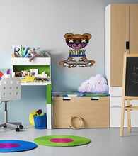 Load image into Gallery viewer, Gamer Bear Custom name wall decal, personalized sticker, Bear Gamer Game Controller Wall Decal, Bear Gamer Game Controller wall decor-GD574