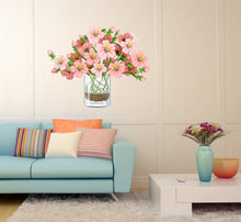 Load image into Gallery viewer, Wall decal art stickers Boho Flowers, Wall sticker Bohemian style decor, Boho Flower Vase vinyl sticker, baby stickers, decal Flowers GD716
