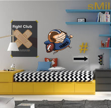 Load image into Gallery viewer, American football Custom name wall decal, personalized sticker, personalized decal, wall sticker football, boy bedroom decor-GD718