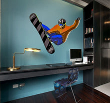 Load image into Gallery viewer, Snowboarding Wall Decal Art Decor Smashed Mountain Sport Sticker Poster Kids Room Mural Custom Gift, Snowboarding Wall Decal Sticker - GD719