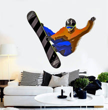 Load image into Gallery viewer, Snowboarding Wall Decal Art Decor Smashed Mountain Sport Sticker Poster Kids Room Mural Custom Gift, Snowboarding Wall Decal Sticker - GD719