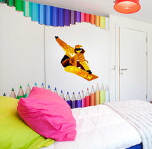 Load image into Gallery viewer, Wall Decal Sticker Snowboarding Board Sports Bedroom Room, personalized sticker, Large Vinyl Wall Decal Snowboarding- GD723