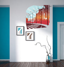 Load image into Gallery viewer, Wall decal art stickers City, Wall sticker City sticker decor, City vinyl sticker, City stickers City