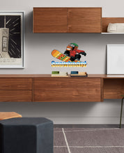 Load image into Gallery viewer, Snowboard monkey Custom name wall decal,Monkey Polygonal Wall decal, Monkey Stickers ,Monkey decor, Wall Decals, Animal Stickers- GD730
