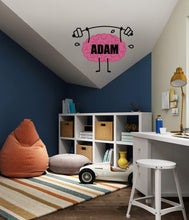 Load image into Gallery viewer, Vinyl Wall Art Decal Brain Muscle Barbell Wall Decal Customize Creative Desgin for Home Fitness club, GYM, Decoration Sticker-GD596
