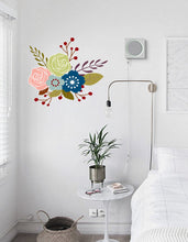 Load image into Gallery viewer, Vintage Peony Wall Decal Flowers Leaves Peel Stick Wall Decal Sticker Nursery Decor,Bedroom Living Room Art,custom stickers GD600