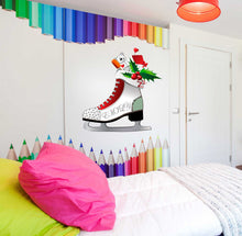 Load image into Gallery viewer, Figure skating Custom name wall decal, personalized sticker, personalized decal Skates, wall sticker Figure skater decor, win vinyl sticker