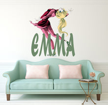 Load image into Gallery viewer, Figure skating Custom name wall decal, Cute Anime Stickers, Anime Room Decor for Bedroom ,Anime Girl Stickers For Adult, GD733