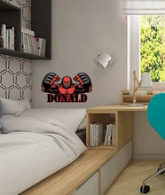 Load image into Gallery viewer, Custom Boxer Wall Decal Personalized Sports Vinyl Sticker Boxing Gym Kids Room Decor, Personalized Sport Wall Decals Boxing Boxer - GD613