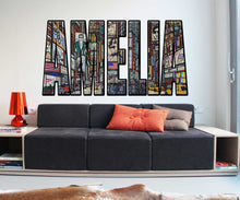 Load image into Gallery viewer, NY City Custom name wall decal, personalized sticker, personalized decal, wall sticker Manhattan decor, win vinyl sticker New York Manhattan