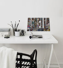 Load image into Gallery viewer, NY City Custom name wall decal, personalized sticker, personalized decal, wall sticker Manhattan decor, win vinyl sticker New York Manhattan