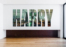 Load image into Gallery viewer, NY City Custom name wall decal, personalized sticker, personalized decal, wall sticker NY Bridge decor, win vinyl sticker New York Bridge