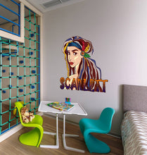Load image into Gallery viewer, Wall decal art stickers Bohemian Girl, personalized sticker, personalized decal, Bohemian style, nursery decal baby stickers, decal Indian