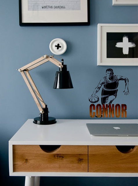 Basketball Custom name wall decal, personalized sticker, personalized decal, wall sticker Basketball player decor, Ball vinyl sticker, decal