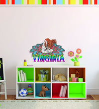 Load image into Gallery viewer, Wall decal art stickers Bohemian Girl, personalized sticker, personalized decal, Bohemian style, nursery decal baby stickers, decal Indian