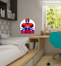 Load image into Gallery viewer, American football Custom name wall decal, personalized sticker, Wall Vinyl Decal Home Decor Art Sticker, Sports Kids Bedroom-GD639