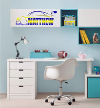 Load image into Gallery viewer, Wall decal art stickers Racing Car, personalized sticker, personalized decal, Motor races, nursery decal baby stickers, art decal Car