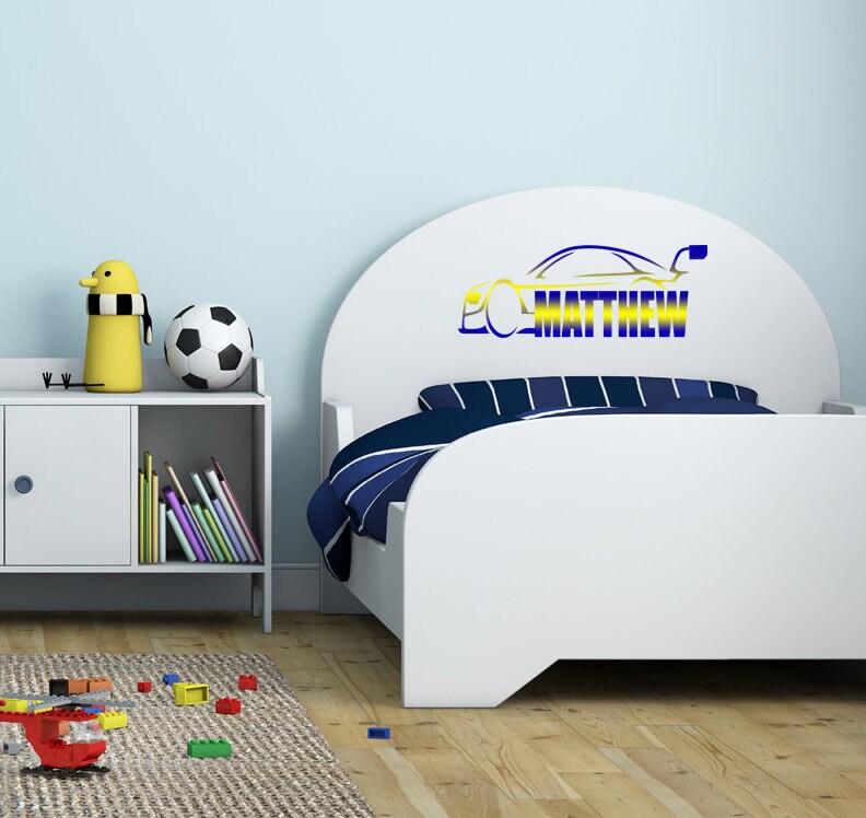 Wall decal art stickers Racing Car, personalized sticker, personalized decal, Motor races, nursery decal baby stickers, art decal Car