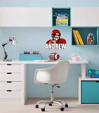Load image into Gallery viewer, Personalized Custom Football Wall Decal - Choose Your Name &amp; Numbers Custom Player Jerseys Vinyl Decal Sticker Decor Kids Bedroom-GD651