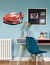 Load image into Gallery viewer, Wall decal art stickers Car, Wall sticker Racing Car decor, Red car vinyl sticker