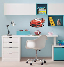 Load image into Gallery viewer, Wall decal art stickers Car, Wall sticker Racing Car decor, Red car vinyl sticker