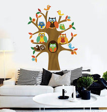 Load image into Gallery viewer, Family Tree Wall Decals Forest Birch Tree Wall Stickers Birds Wall Art for Kids Room Nursery Bedroom Living Room Decoration-GD658