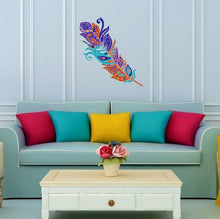 Load image into Gallery viewer, Feathers Wall Decals Wall Stickers for Bedroom Wall Mural as Wall Decor for Living Room, Removable Peel and Stick Wall Stickers -GD663