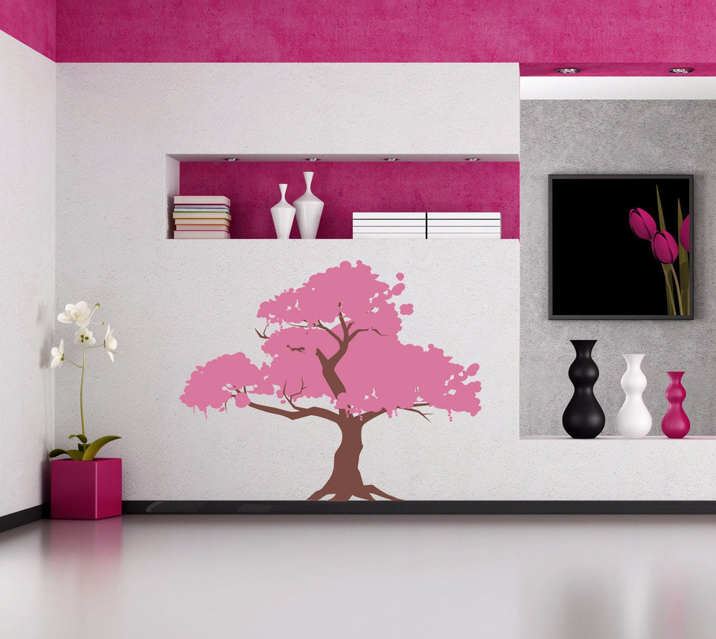 Wall decal art stickers Boho Wood, Wall sticker Bohemian style decor, Boho Tree vinyl sticker, baby stickers Bouquet decal Boho Plant-GD665