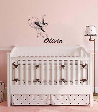 Load image into Gallery viewer, Ballerina Custom name wall decal, personalized sticker, personalized decal, wall sticker Dancer decor, Ballet dancer vinyl Ballet sticker