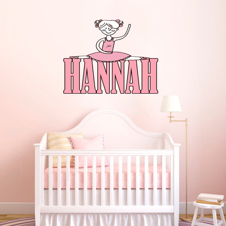 Ballerina Custom name wall decal, personalized sticker, personalized decal, wall sticker Dancer decor, Ballet dancer vinyl Ballet sticker