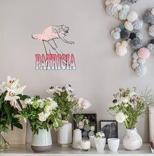Load image into Gallery viewer, Ballerina Custom name wall decal, personalized sticker, personalized decal, wall sticker Dancer decor, Ballet dancer vinyl Ballet sticker