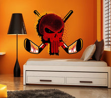 Load image into Gallery viewer, Wall decal art stickers Hockey, Wall sticker Hockey Goalie decor, Hockey vinyl sticker, Hockey Mask stickers Goalkeeper Hockey decal, GD691