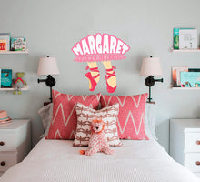 Load image into Gallery viewer, Ballerina Custom name wall decal, personalized sticker, personalized decal, wall sticker Dancer decor, Ballet dancer vinyl Pointes sticker