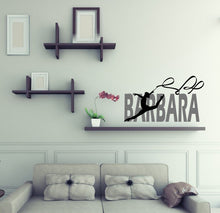 Load image into Gallery viewer, Gymnast Custom name wall decal, personalized sticker, Gymnastic Stickers, wall sticker Dancer decor, Gymnastics dancer vinyl Gym sticker
