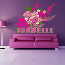 Load image into Gallery viewer, Vintage Peony Wall Decal,Peony Wall Art,Custom Name Stickers for Bedroom Wall Decor,3d Flower Wall Decor-GD717