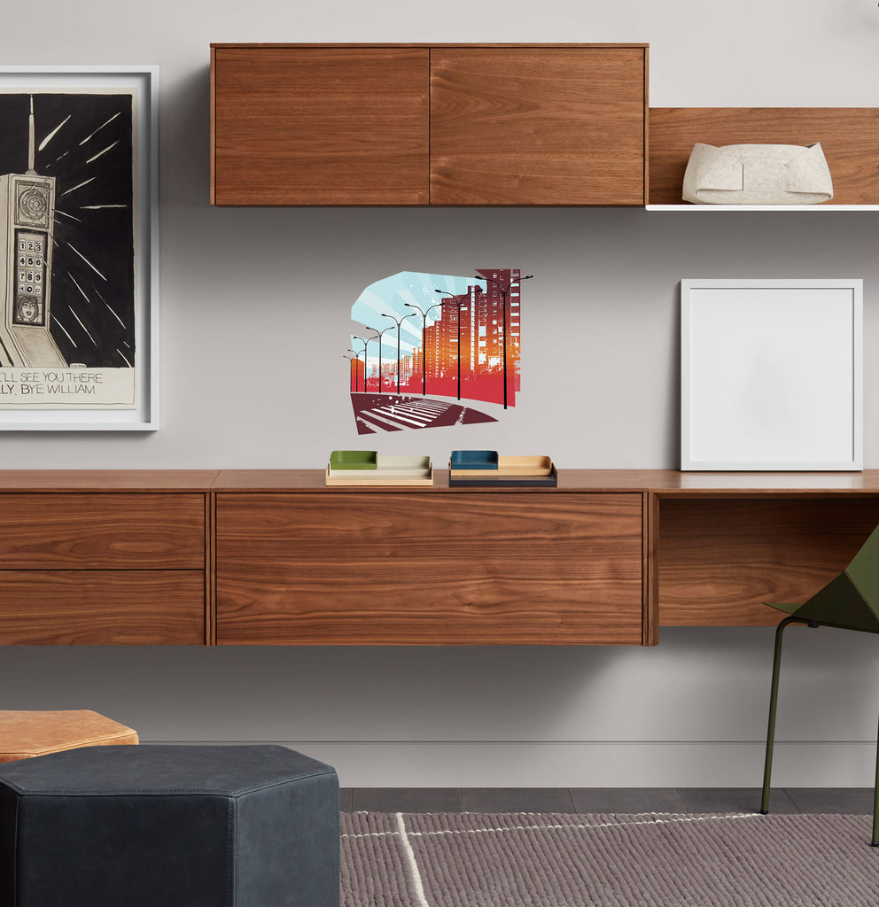 Wall decal art stickers City, Wall sticker City sticker decor, City vinyl sticker, City stickers City
