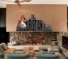 Load image into Gallery viewer, Snowboarder Vinyl Wall Decal Mountains Snowboarding Silhouette Winter Sport Stickers Mural Large Decor-GD728
