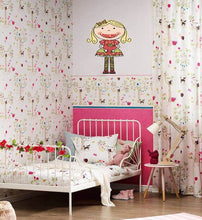 Load image into Gallery viewer, Baby Wall decal art stickers Girl, Wall sticker Girl decor, Strawberry vinyl sticker, stickers Girl Strawberry decal Girlie
