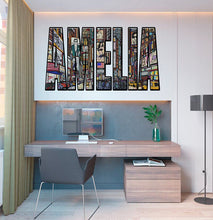 Load image into Gallery viewer, NY City Custom name wall decal, personalized sticker, personalized decal, wall sticker Manhattan decor, win vinyl sticker New York Manhattan