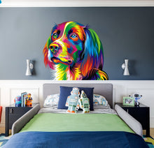 Load image into Gallery viewer, Dog Wall art decal, dog wall decal, dogs wall stickers, dog room decor, dog wall decor, dog decorations for the home Multi Color AN-215