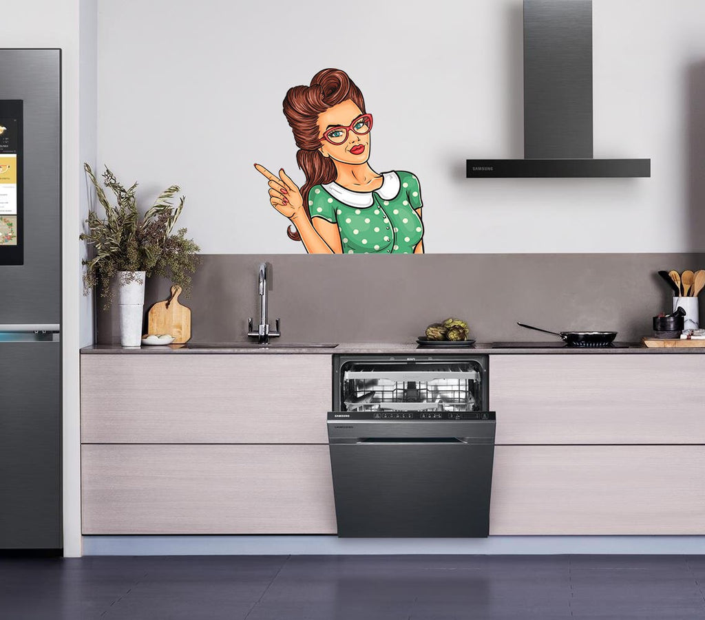 Pin Up Girl Kitchen Decal, Pin Up Girl Kitchen Sticker, Pin Up Girl Kitchen Wall Decor
