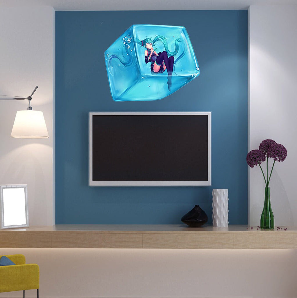 Ice Cube Anime Decal, Ice Cube Anime Sticker, Ice Cube Anime Wall Decor