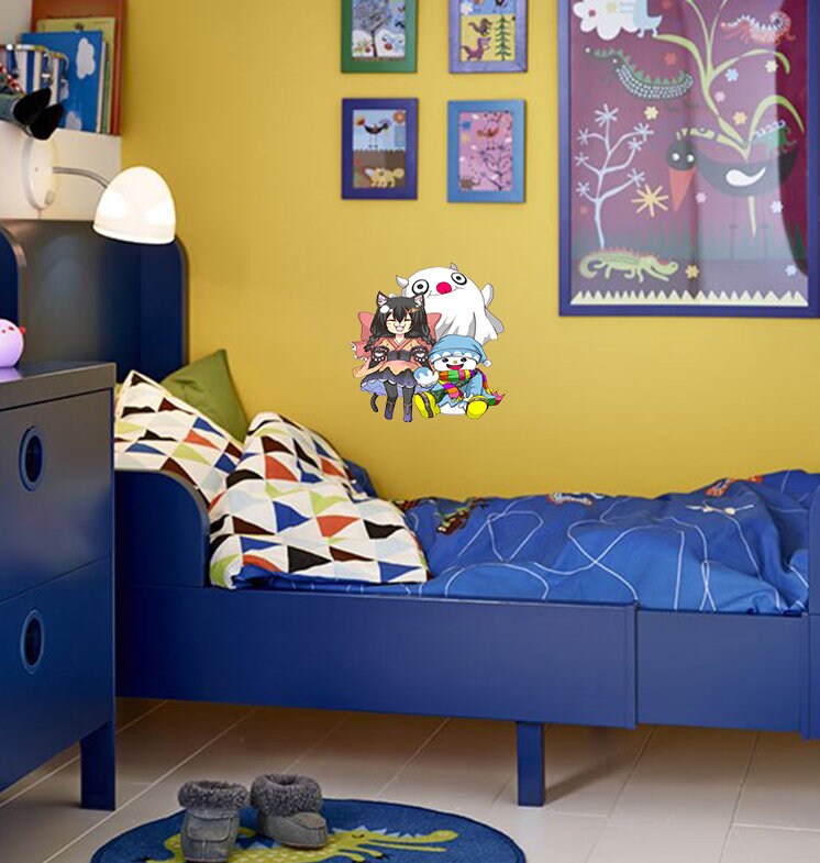 Anime Nursery Decal, Anime Nursery Sticker, Anime Nursery Wall Decor