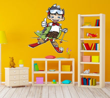 Load image into Gallery viewer, Skier Boys Room Decal, Skier Boys Room Sticker, Skier Boys Room Wall Decor