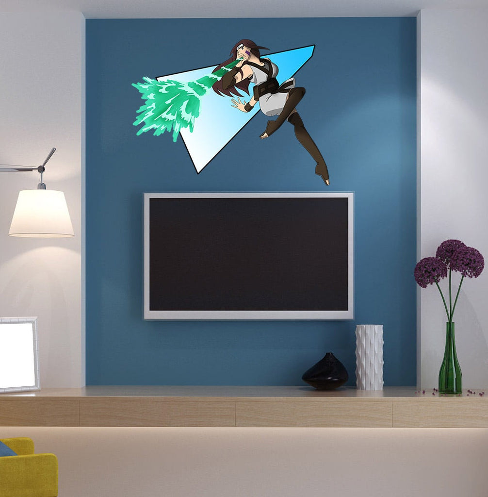 Anime Water Girl Decal, Anime Water Girl Sticker, Anime Water Girl Wall Decor