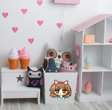 Load image into Gallery viewer, Cat Girl Nursery Decal, Cat Girl Nursery Sticker, Cat Girl Nursery Wall Decor