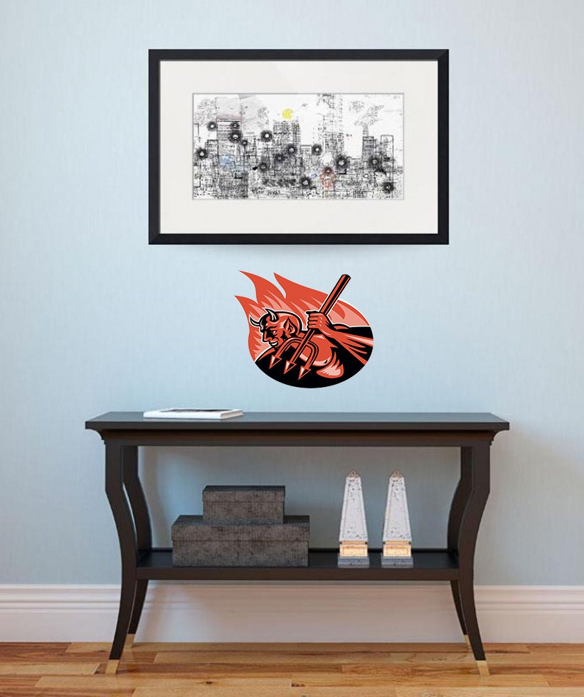 Devil Kitchen Decal, Devil Sticker, Devil Decal, Devil Wall Decor