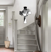 Load image into Gallery viewer, Cross and Jesus Decal, Jesus Sticker, Jesus Wall Decor, Jesus Church Decor