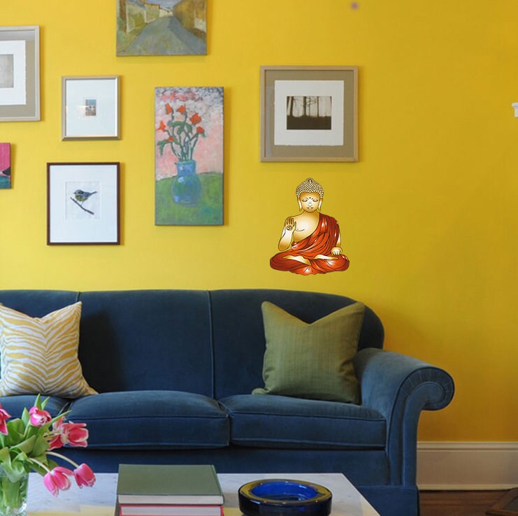 Buddha Decal, Buddha Sticker, Buddha Decor, Buddha Wall Decal, Buddha Wall Sticker