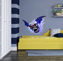 Load image into Gallery viewer, Flying Skull Decal, Flying Skull Sticker, Flying Skull Wall Decor